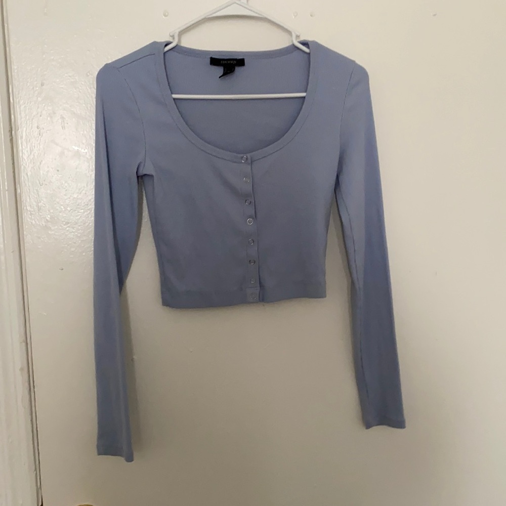 Baby Blue Long Sleeve Top/Top Layer